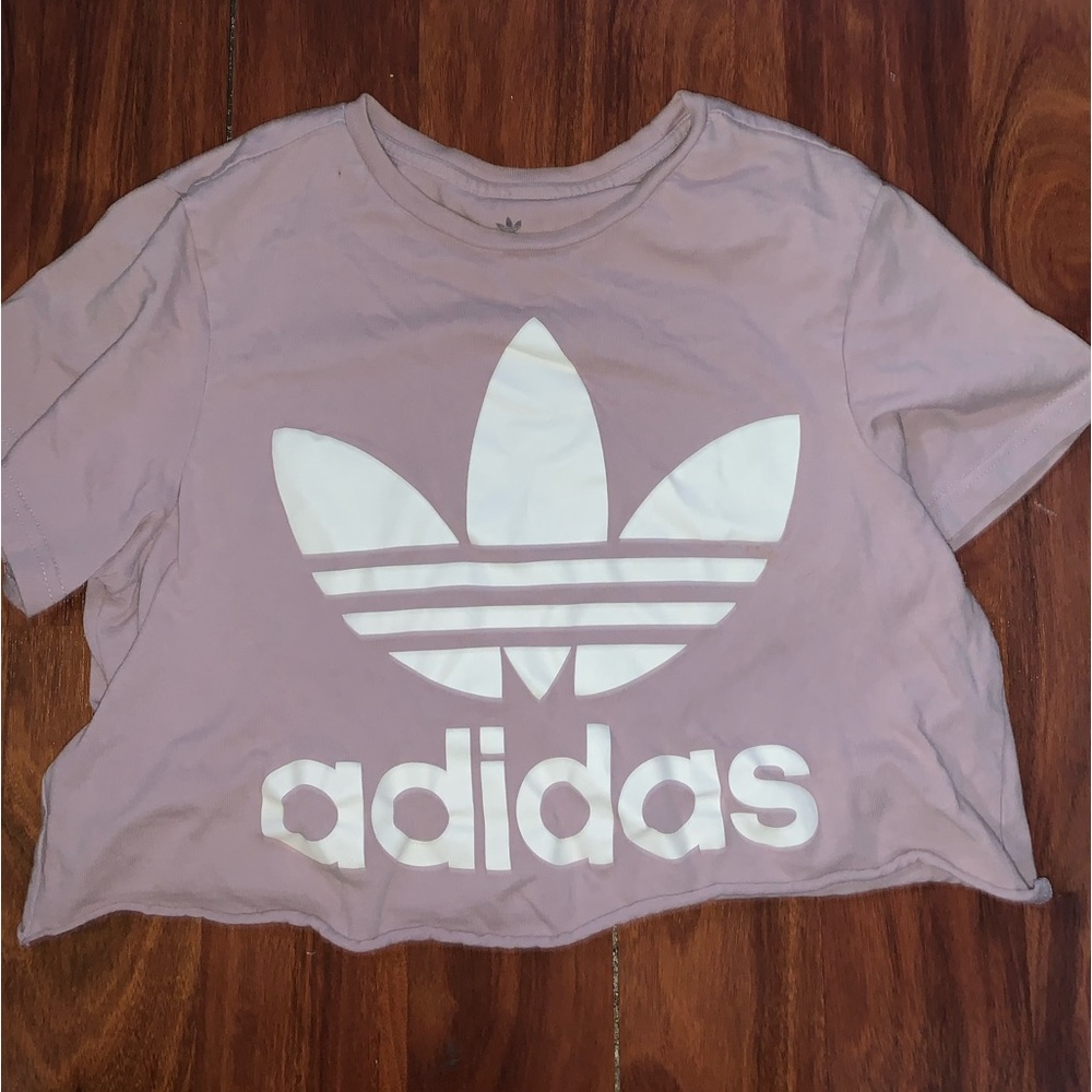 purple adidas shirt